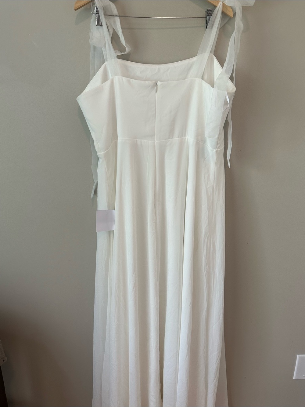 NWT! Lulu's White Radiant Romance White Tie-Strap Maxi Dress. Womens 1X - Picture 5 of 7